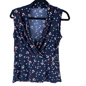 𝅺*Host Pick* Tommy Hilfiger Blue Sleeveless Crossover Top